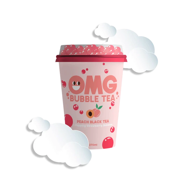 OMG Bubble tea Peach 270ML | 10 Packs