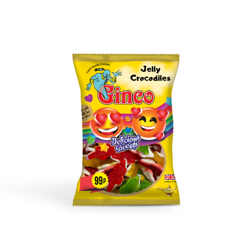 Ginco Jelly Crocodiles (100g X Pack of 12)