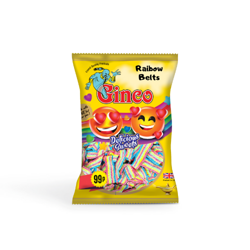 Ginco Rainbow Belts (100g X Pack of 12)