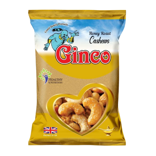 Ginco Honey Roast Cashews (140g X Pack of 10)