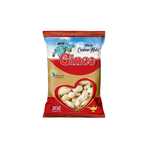 Ginco Whole Cashews (55g X Pack of 10)