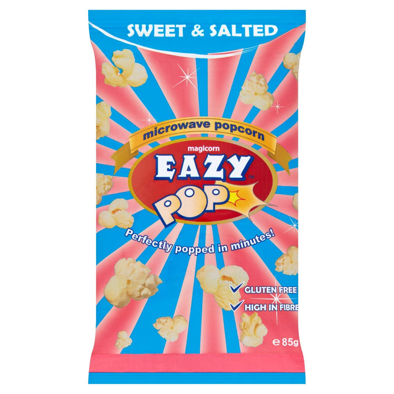 Eazypop Microwave Popcorn Sweet & Salt Flavour 100g x 16 Pack