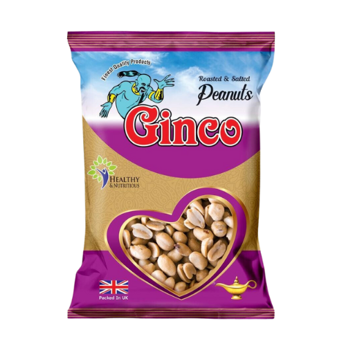 Ginco Roasted & Salted Peanuts (140g X Pack of 10)