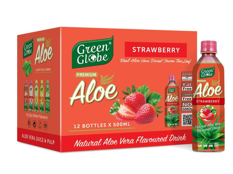 Green Globe Aloe Vera with Strawberry 500ml X 12