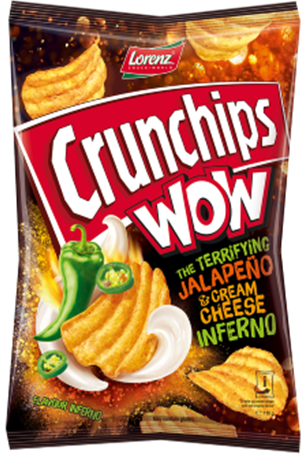 Lorenz Crunch-Chips X-Cut Jalapeno 110g X 10